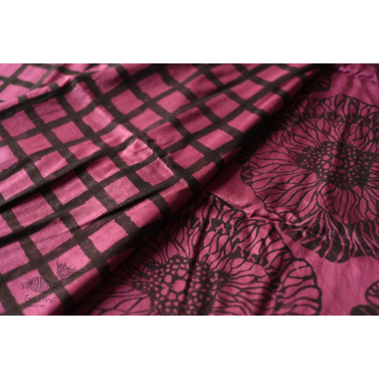 shop Natural Color . Hand Block Printed Pure Silk Saree - Purple