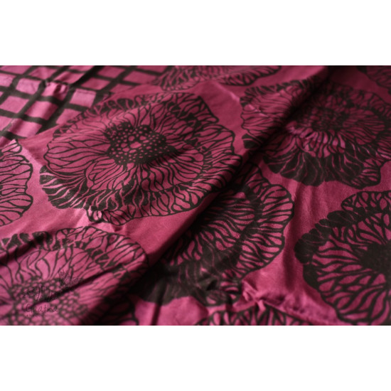 shop Natural Color . Hand Block Printed Pure Silk Saree - Purple