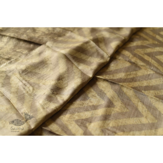 Natural Color . Pure Silk Saree - Light Coffee Color 