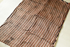 Koyal . कोयल ~ Natural Dyed . Block Printed Pure Silk Saree - Brown & Black Checks 