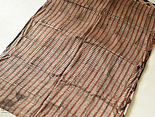 Koyal . कोयल ~ Natural Dyed . Block Printed Pure Silk Saree - Brown & Black Checks 