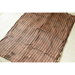 Koyal . कोयल ~ Natural Dyed . Block Printed Pure Silk Saree - Brown & Black Checks 