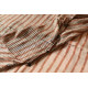 Natural Dyed . Block Printed Pure Silk Saree - Brown & Black Checks