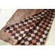 Natural Dyed . Block Printed Pure Silk Saree - Brown & Black Checks