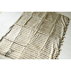Koyal . कोयल ~ Natural Color . Block Printed Pure Silk Saree