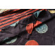 Natural Color . Block Printed Pure Silk Saree - Black