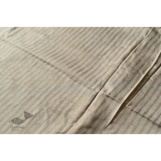 Natural Color . Pure Silk SareeNatural Dyed . Pure Silk Saree - Light Silvery Grey