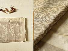 Koyal . कोयल ~ Natural Color . Pure Silk Saree - Beige