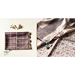 Koyal . कोयल ~ Natural Color . Pure Silk Saree - Grey