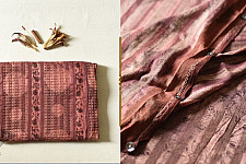 Koyal . कोयल ~ Natural Color . Pure Silk Saree - Lichi Color