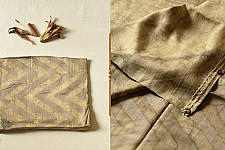 Koyal . कोयल ~ Natural Color . Pure Silk Saree - Light Coffee Color