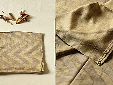 Koyal . कोयल ~ Natural Color . Pure Silk Saree - Light Coffee Color