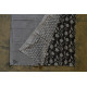 Handloom lndigo block printed cotton saree