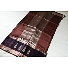 Vasudha | Handwoven Brocade - Banasari Saree - Brown