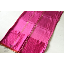 Vasudha | Handwoven Banasari Saree - Rani Pink