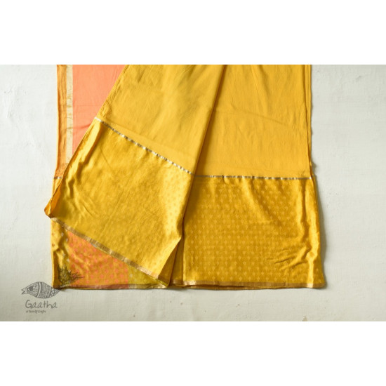 Buy Handwoven Banasari Silk saree - Yellow