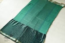 Vasudha | Handwoven Brocade - Banasari Saree - Green