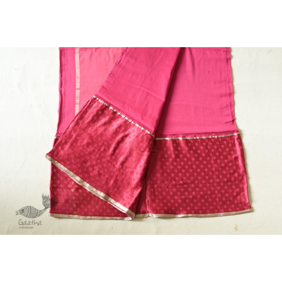 Buy Resham Zari - Banasari Silk saree Dark Pink