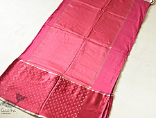 Vasudha | Resham Zari - Banasari Silk Cotton Saree - Dark Pink