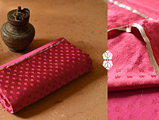 Vasudha | Resham Zari - Banasari Silk Cotton Saree - Dark Pink