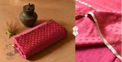 Vasudha | Resham Zari - Banasari Silk Cotton Saree - Dark Pink