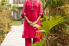 Advaya . अद्वया | Hand Embroidered Chanderi Kurta Set