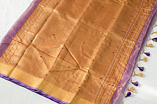 Kopal || Handloom Tissue Linen Embroidered Saree