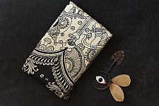 Kopal | Handmade ~ Kalamkari Silk Saree - Lotus