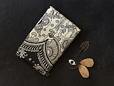 Kopal | Handmade ~ Kalamkari Silk Saree - Lotus