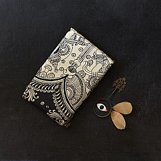 Kopal | Handmade ~ Kalamkari Silk Saree - Lotus