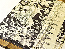 Kopal | Handmade ~ Kalamkari Silk Saree - G