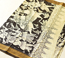Kopal | Handmade ~ Kalamkari Silk Saree - G