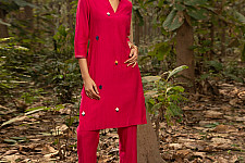 Advaya . अद्वया | Hand Embroidered Chanderi Silk Co-Ord Set