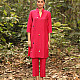 shop Hand Embroidered Chanderi Kurta Set