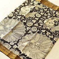 Kopal | Handmade ~ Kalamkari Silk Saree - T