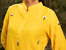 Advaya . अद्वया | Hand Embroidered Chanderi Silk Co Ord Set (Set of 2)