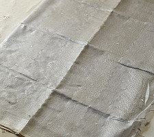 Kopal ~ Linen Saree - Bead Hand Embroidered 