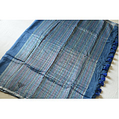 Kopal ✹ Handloom Linen Saree ~ Blue