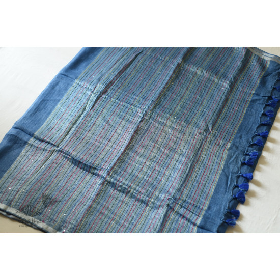 linen handloom saree