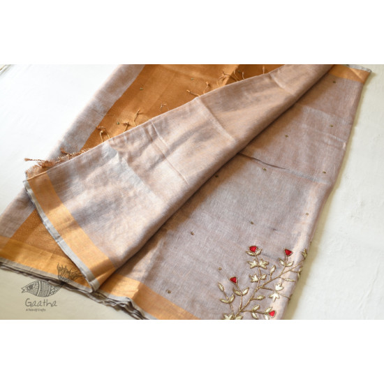 shop Handloom Tissue Linen Saree