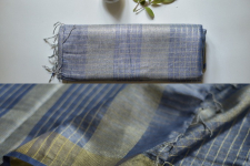 Kopal | Handloom Tissue Linen Saree ~ 8