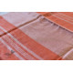 handloom linen peach color saree