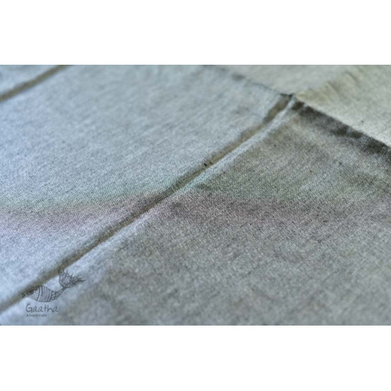 handloom linen saree - balk and silver color