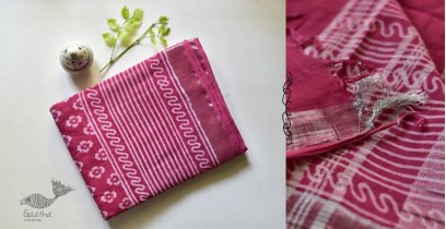 Kopal ❂ Handloom Block Printed Linen Saree ❂ 8