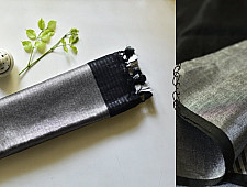 Kopal ❂ Handloom Linen Saree ❂ 5