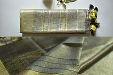 Kopal | Handloom Tissue Linen Saree ~ 10