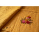 shop Handloom Linen Saree - Hand Embroidered