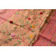 shop Handloom Linen Saree - Hand Embroidered