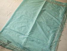 Kopal ✲ Handloom Organza Saree - Hand Embroidered Glass Beads