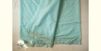 Kopal ✲ Handloom Organza Saree - Hand Embroidered Glass Beads